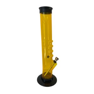 Acryl-Bong 32cm goldgelb - schwarz